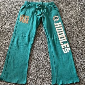 V S PINK NFL MIAMI DOLPHINS ”HUDDLE UP” Oversized Lounge/Sweatpants (XS)